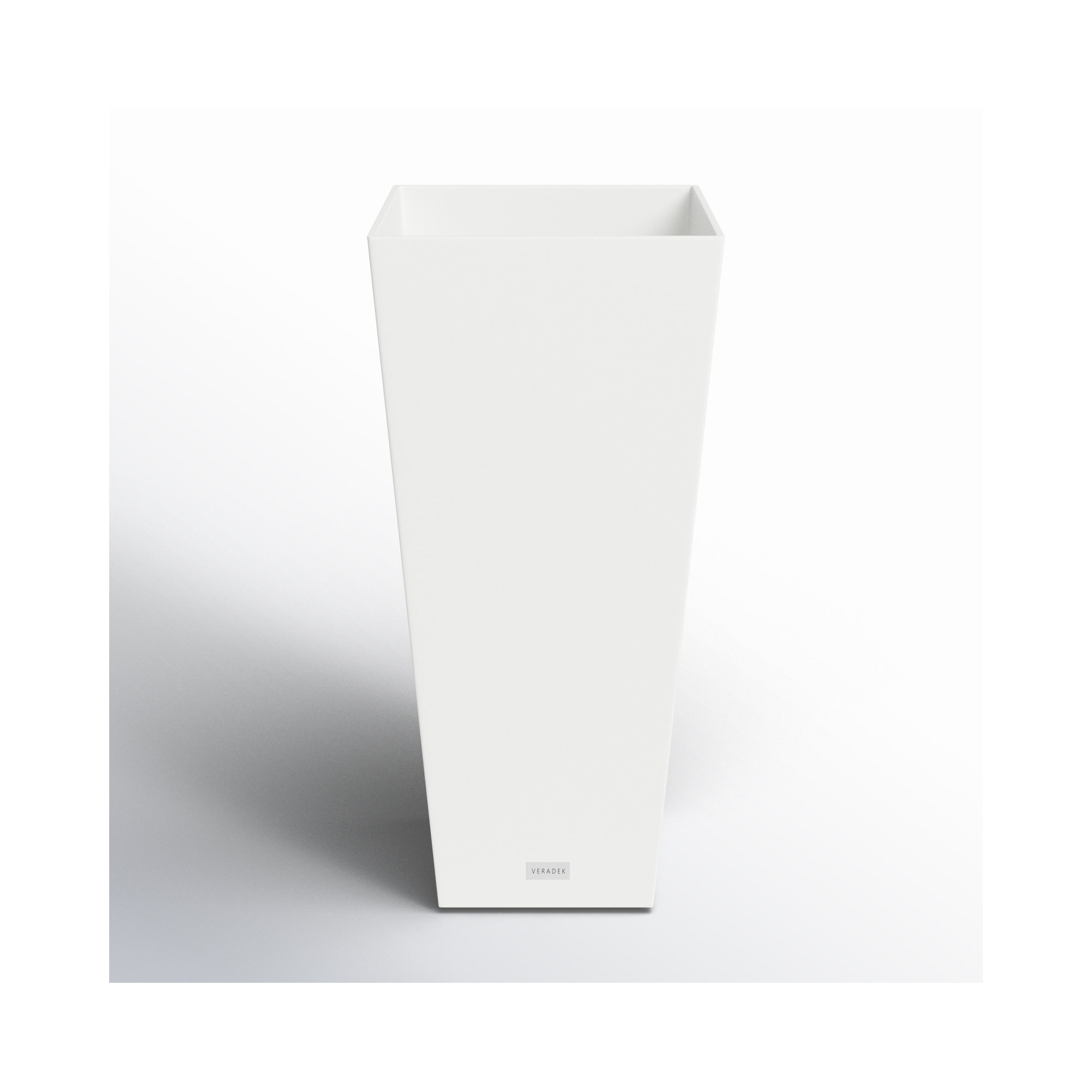 Pure Series Midland Planter, White, 30" H x 15.25" W x 15.25" D, 1