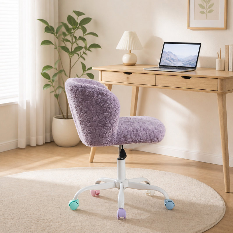 Chaise de bureau pivotante ajustable, Violet