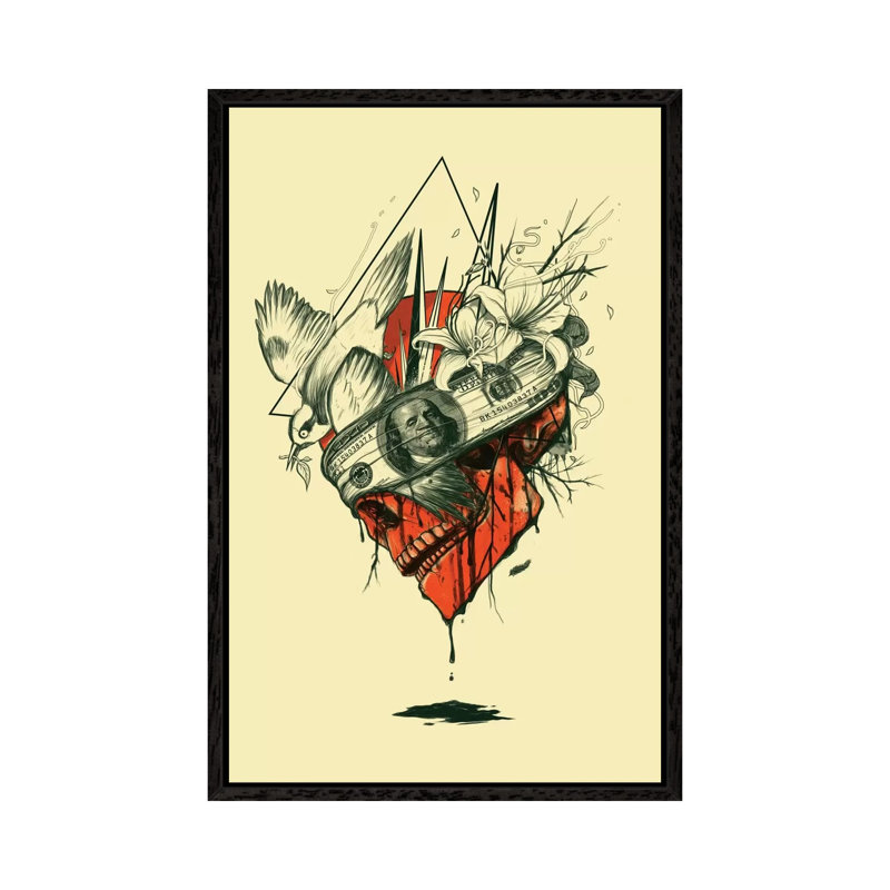 Blind by Nicebleed - Print on Canvas, 101.6cm H x 66.04cm W x 3.81cm D, Black Framed