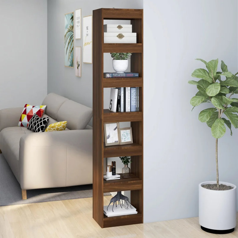 Garneta Bookcase, (4 Shelves) 198cmH x 40cmW x 30cmD, Old Wood