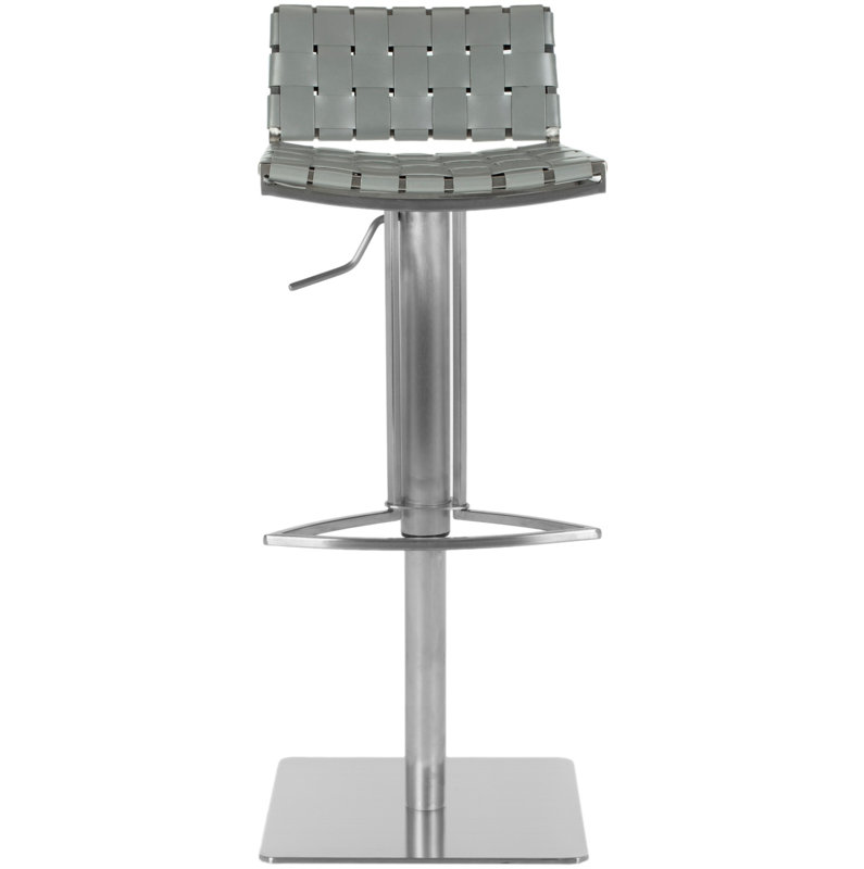 Tabouret de bar pivotant à hauteur réglable Barber, Gris