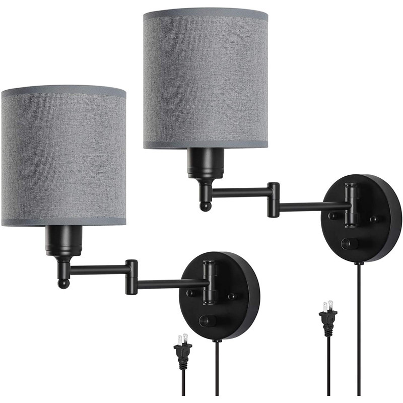 Jericka Swing Arm Sconce, Gray