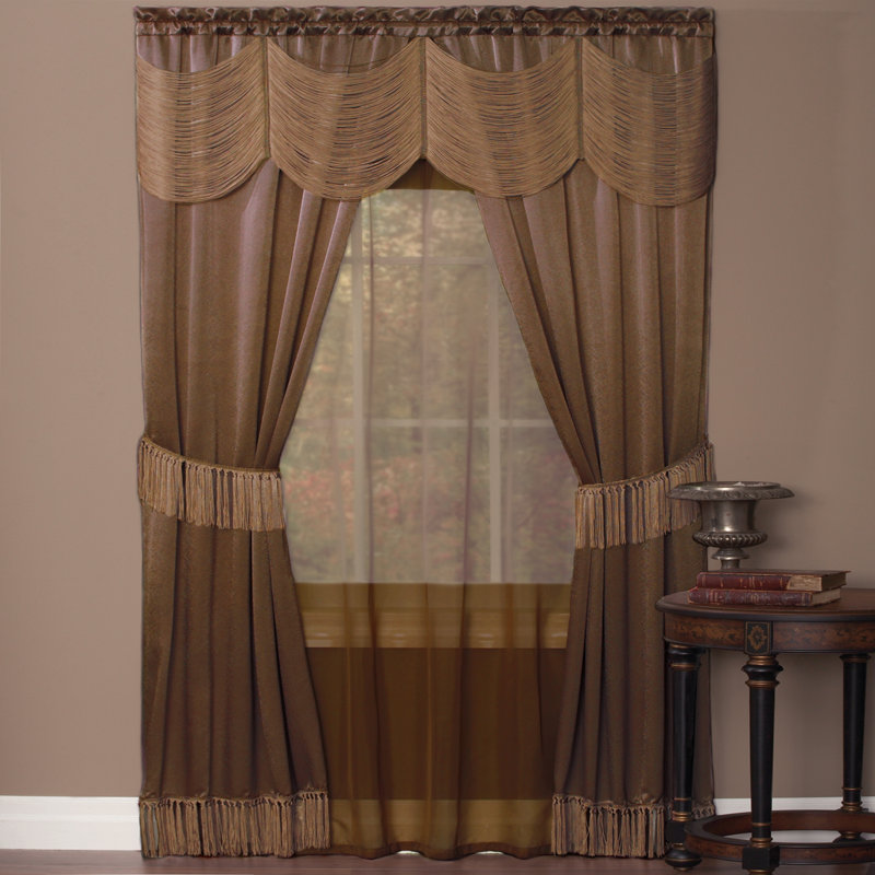 Artis Curtain, 56" W x 84" L, Chocolate