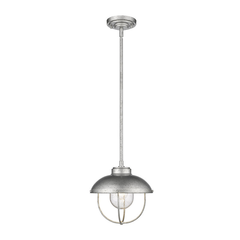 Bilger Outdoor Pendant, Galvanized