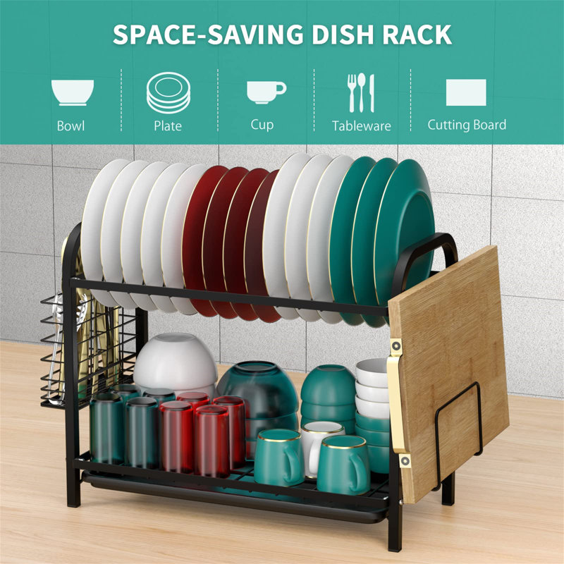 Shruti Stainless Steel Two Tier Dish Rack
