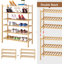 Range-chaussures empilable en bambou 18 paires