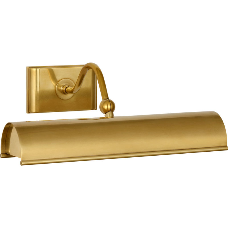 Hessen Picture Light, Natural Brass, 4.75" H x 12" W x 9" D
