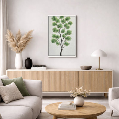Œuvre botanique minimaliste, images de décoration murale plante simple nature, impression sur toile encadrée