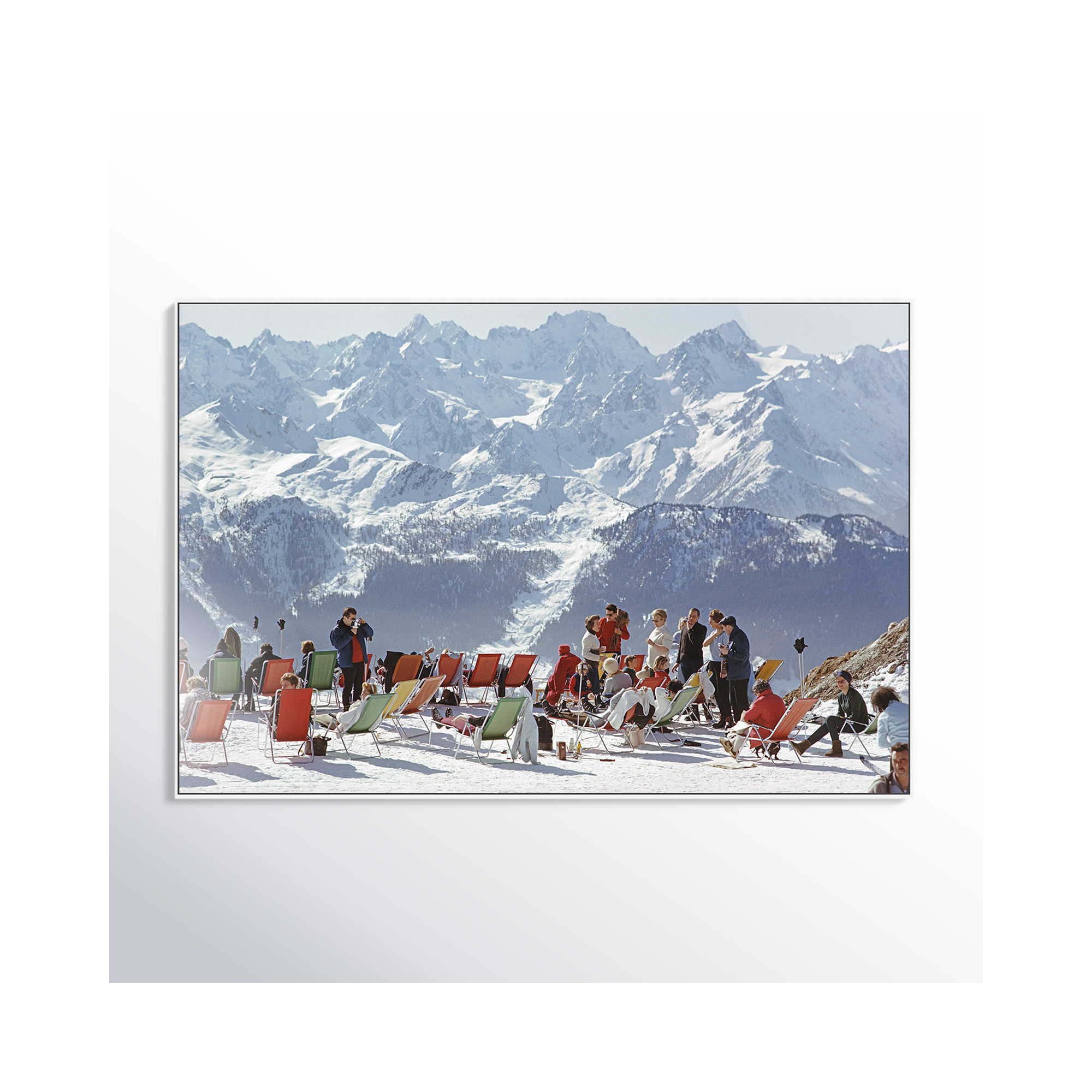Lounging In Verbier by Getty Gallery, 24" H x 36" W x 2" D, White