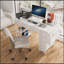 Bureau d'ordinateur de 47 pouces avec prise de courant, 7 tiroirs en tissu et grande poche latérale pour une utilisation et une organisation polyvalentes-332303005