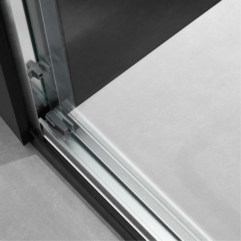 60'' W X 74'' H Door Sliding Frameless Shower Door With 6Mm Tempered Glass, Brushed Nickel
