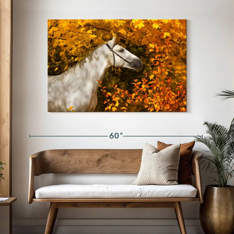 Cheval d'automne Brampt, H 32 po x l 48 po