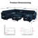 Chanaye 9-Piece Velvet Convertible Modular Sofa Sectional Livingroom Sofa Set, 8 Storage Ottomans with 7 Backrest