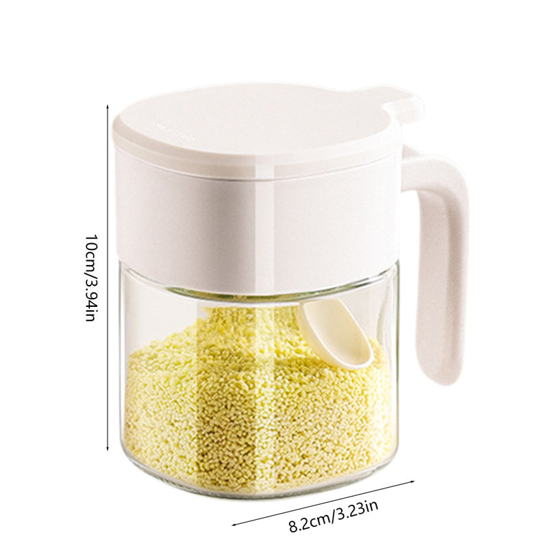 Bouteille d'eau en verre 360 ml Pots à épices Organisateur de cuisine Bocaux à épices Bocaux à épices Format compact Facile à utiliser Garder les aliments au sec Convient à la cuisine Salle à manger