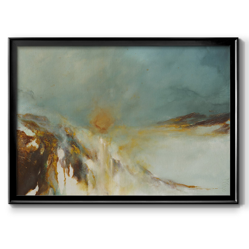 " Terra Sol ", Black Closed Corner Framed Canvas, 18" H x 26" W x 1.5" D
