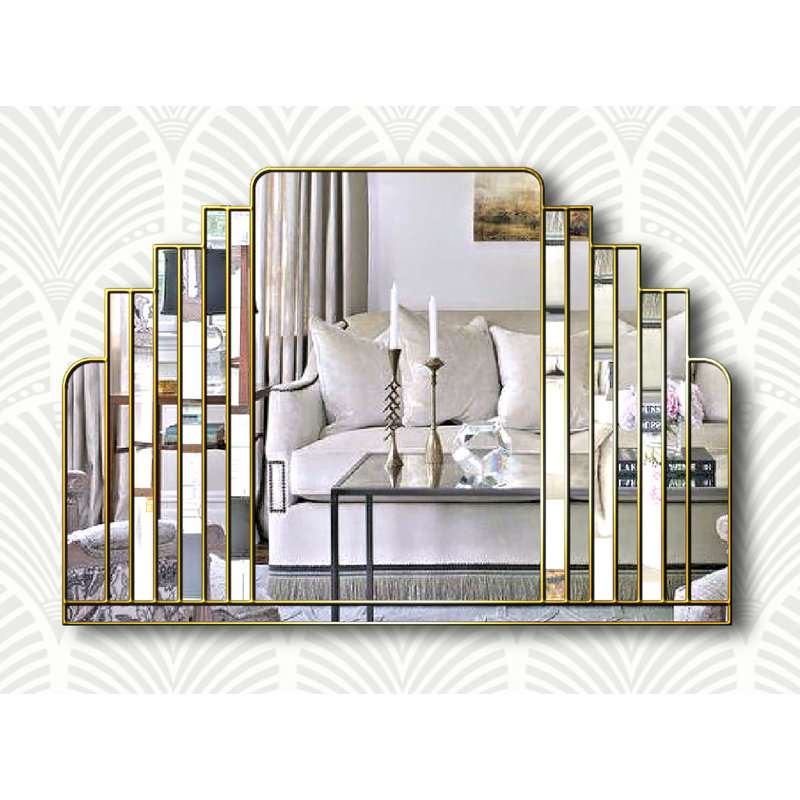 Maliyah Flat Wall Mirror, Gold