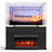63" TV Stand with Electric Fireplace for TVs up to 70 Inch, Media Entertainment Center with Cable Management, Adjustable Shelves & Hidden Storage Doors,Black-1103207049