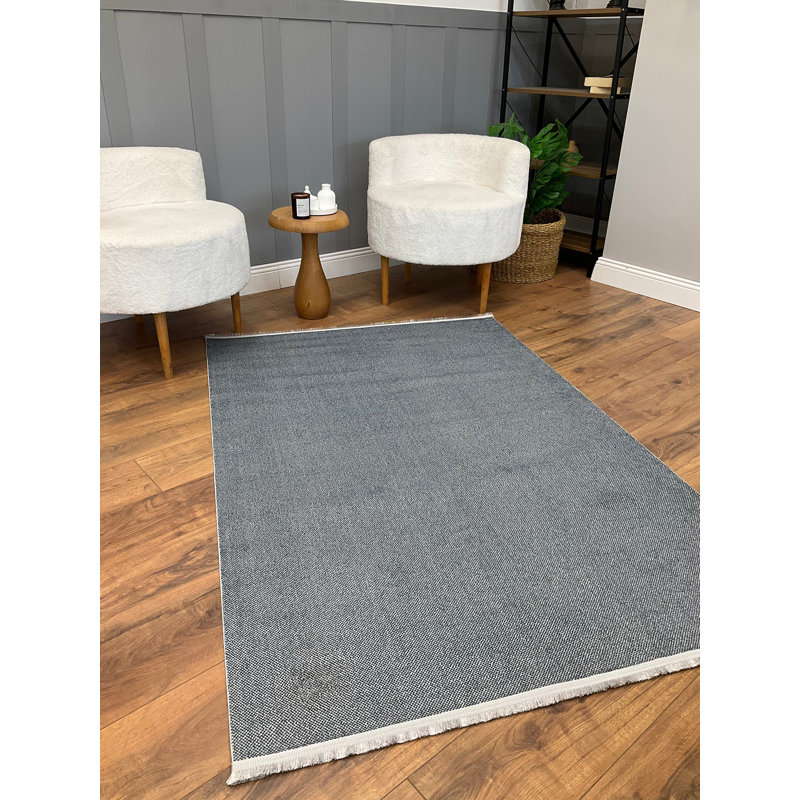 Amiliya Solid Colour Bamboo Slat / Seagrass Area Rug, Rectangle 80 x 150cm