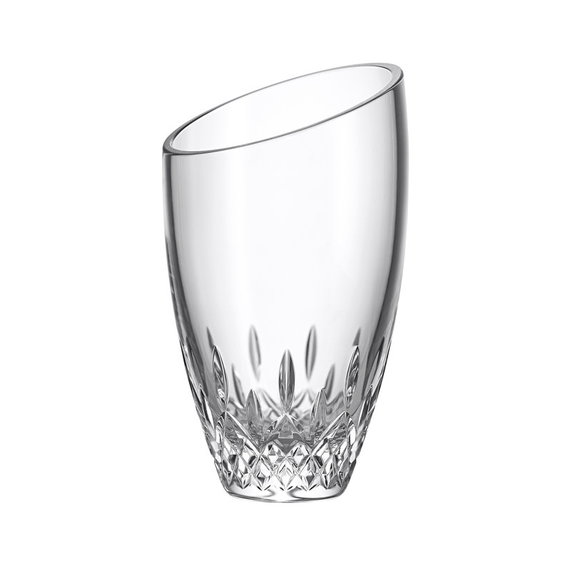 Lismore Essence Angled Vase, 9" H x 3.5" D