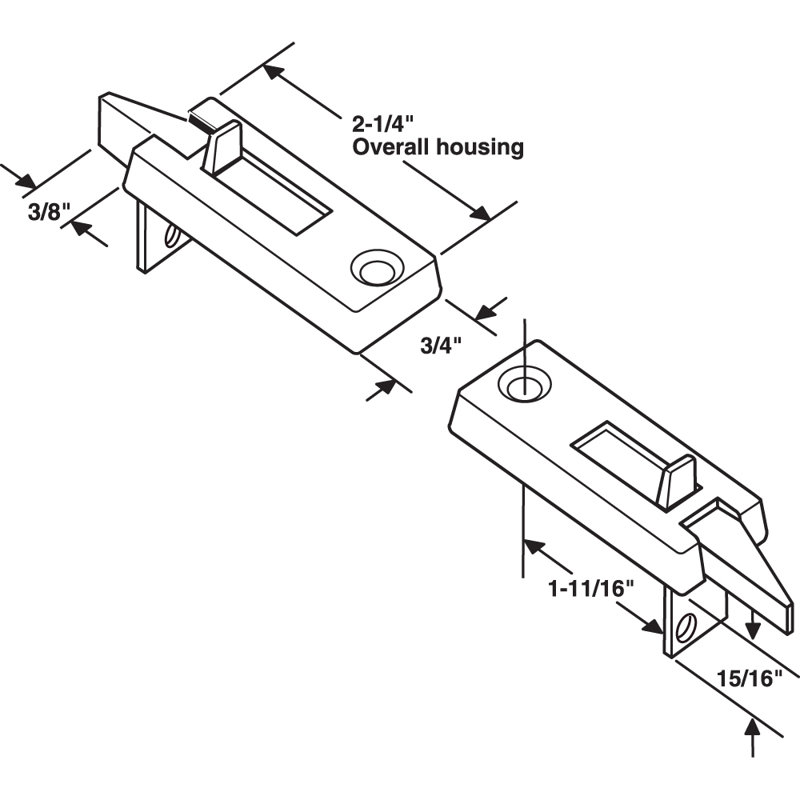 Spring-Loaded Sliding Window Tilt Latch, Black (1 Set)