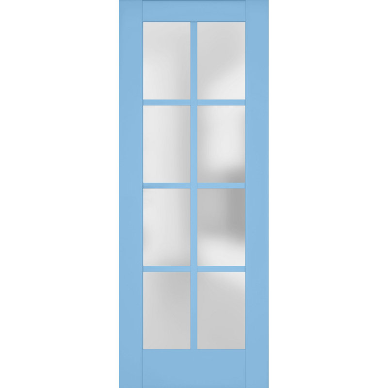 Dalle de porte standard en bois manufacturé massif Veregio, 36 po x 80 po, Aigue-marine