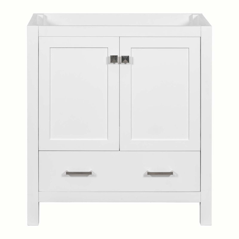 Base de meuble-lavabo simple 29,4 po seulement, Blanc