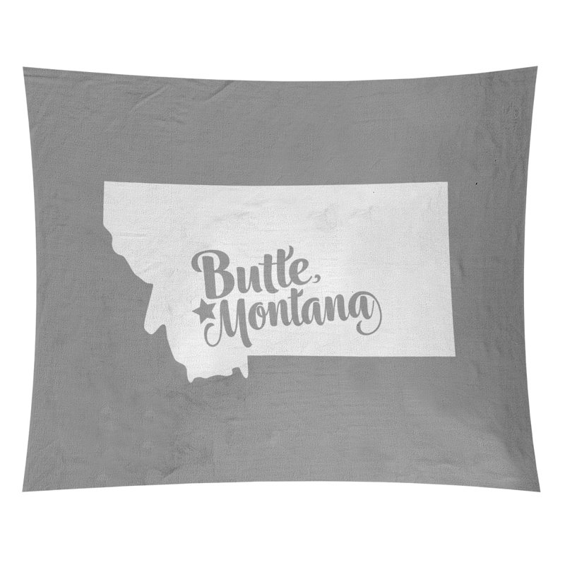 Tapisserie Butte Montana, H 88 po x l 104 po, Gris