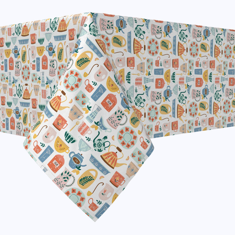 Rectangular Tablecloth, 100% Cotton, 52X104", Kitchen Cookware, 120" L x 52" W