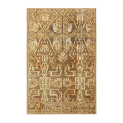 Tapis oriental jaune / beige