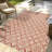 Solterra Zilah Red Cream Beige Bohmeian Tile Flatweave Polypropylene Indoor/ Outdoor Area Rug-114550417