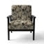 Chaise d'appoint florale Cobalt-6885882