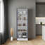 Armoire de rangement à plusieurs étages avec cinq tablettes de rangement et deux portes, solution de rangement et d'organisation pour la cuisine