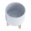 Jardinière 8 "avec support, blanc