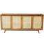 Armoire d'appoint en bois de teck massif recyclé 4 portes Steinberg