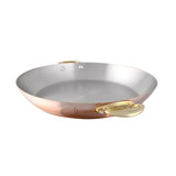 Mauviel M'Heritage 150 B Copper Round Pan With Brass Handles, 7.9-In