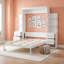 Lit escamotable polyvalent avec tablettes de rangement et tiroirs Sebatian-2011879779-2011879777