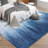 Washable Area Rug, Modern Abstract Ombre Low Pile Non Slip Foldable Indoor Carpet, Stain Resistant, Blue Tone, 2'x3'-1912258197-1912258284