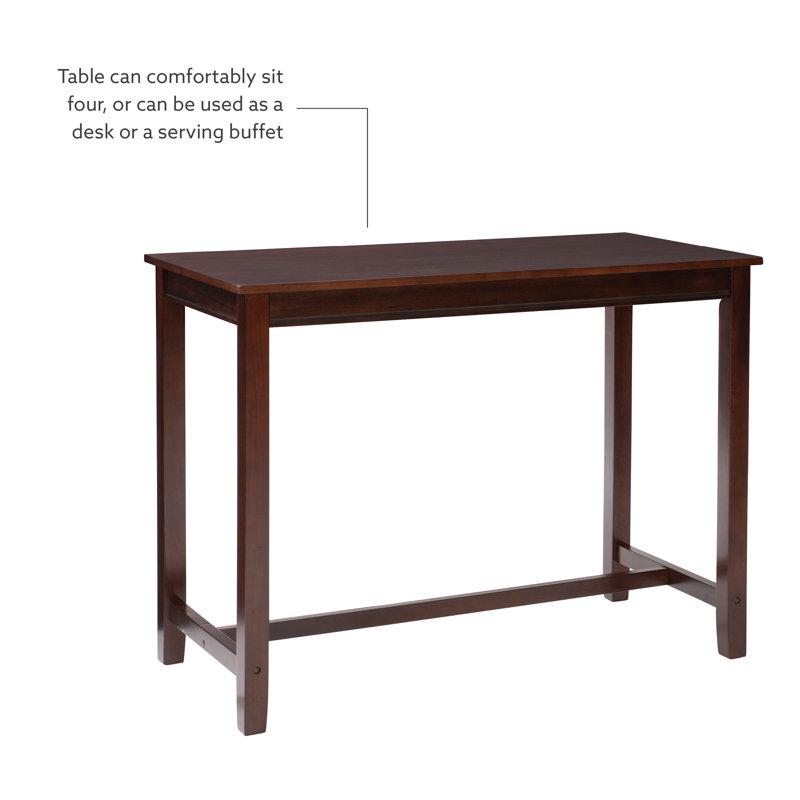 Arlyce 4 - Person Bar Height Dining Set, Brown, Brown, 42" H x 47.25" L x 23.75" W