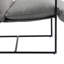 Chaise d'appoint rembourrée en métal et en polyester gris clair-1085382090