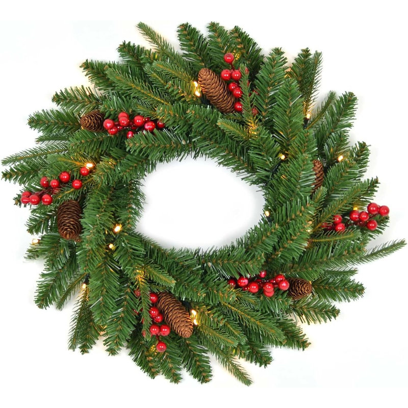 Faux PVC 21.65cm Christmas Wreath