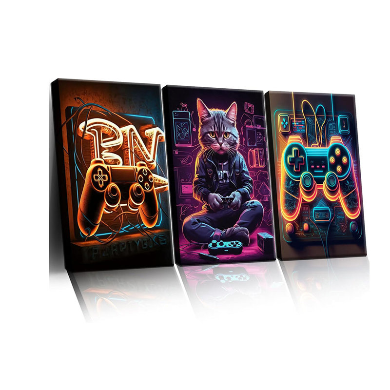 3 Piece Wrapped Canvas Print, 40cm H x 60cm W