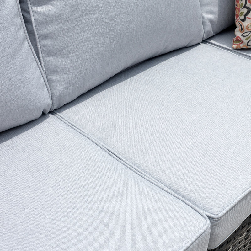 Ensemble de mobilier d'extérieur 7 pièces, Gris