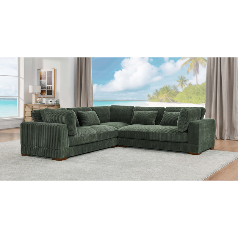 Chaise longue Bluehaven, Velours côtelé vert forêt