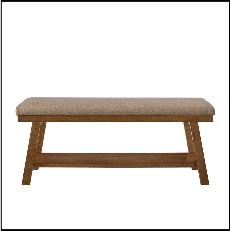 Lin rembourré Shryock avec tablette de rangement, Brown