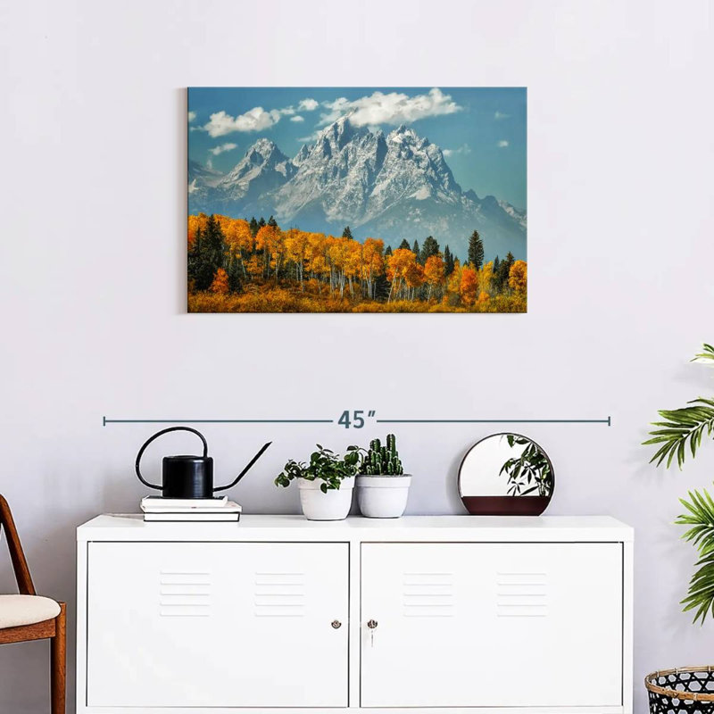 Grand Tetons d'Alvord en automne, H 20 po x l 30 po