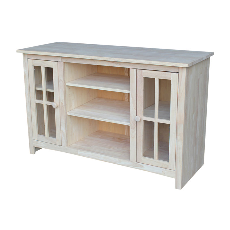 Kavien Solid Wood TV Stand for TVs up to 55", Unfinished