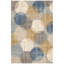 Tapis d'intérieur/extérieur à poils courts, motif géométrique moderne Obsidian Circles, bleu, gris, or, crème, ivoire, lavable en machine, antidérapant, adapté aux animaux domestiques, pour salon, chambre, salle à manger, entrée, couloir, bureau-2008140210