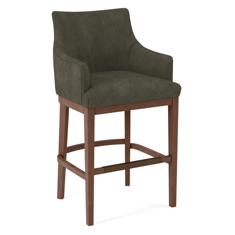 Upholstered Stool, Applause Archway Grey, Nutmeg