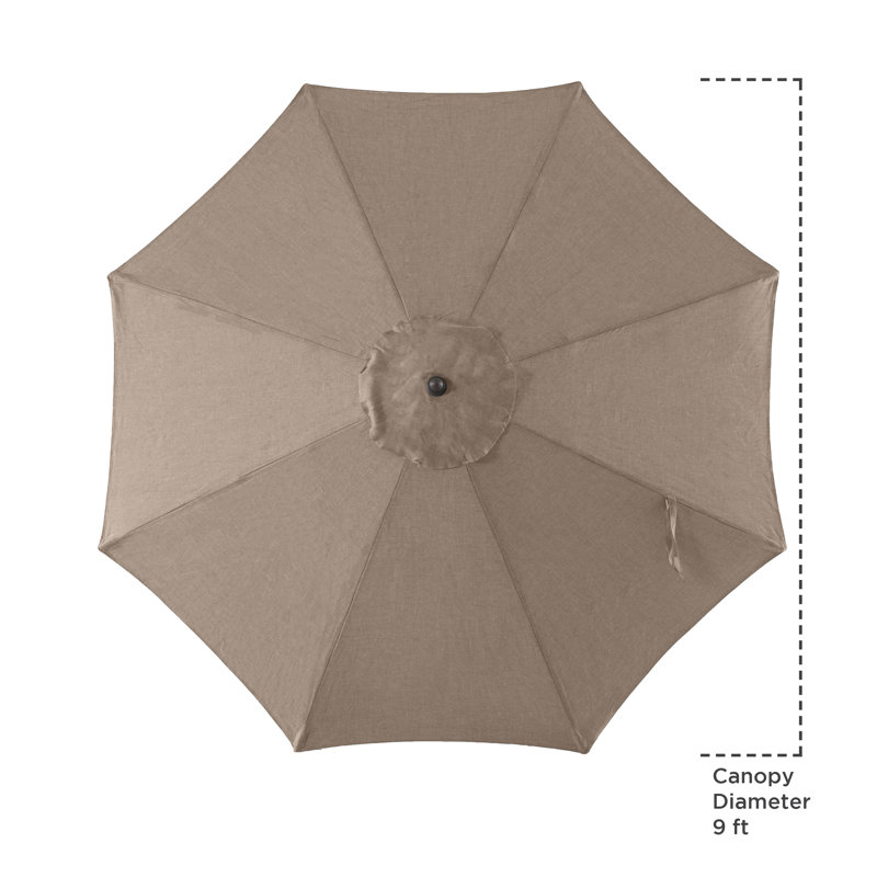 Parasol de marché 9 pi Higgins, Brun clair