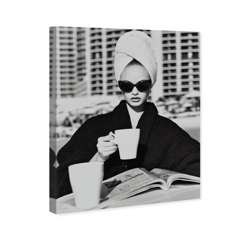 Cinematic Sip Print by Oliver Gal, 24"H x 30"W, Gallery Wrapped